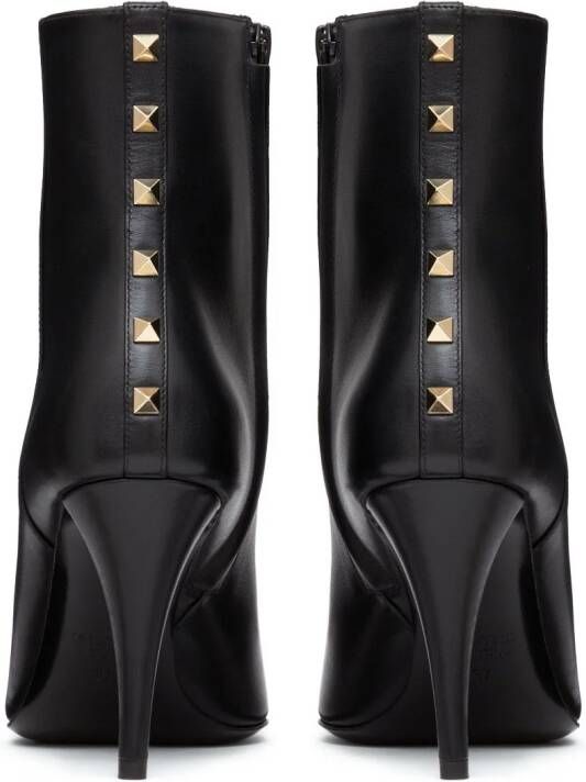 Valentino Garavani Rockstud 90mm leather ankle boots Black