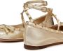 Valentino Garavani Rockstud leather ballerina shoes Gold - Thumbnail 5