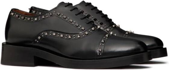 Valentino Garavani Rockstud leather brogues Black