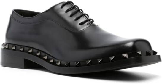 Valentino Garavani Rockstud leather derby shoes Black