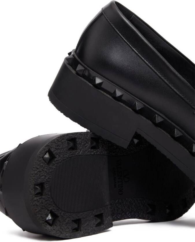 Valentino Garavani Rockstud leather loafers Black