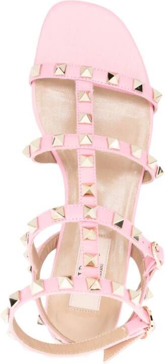 Valentino Garavani Rockstud leather sandals Pink