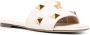 Valentino Garavani Roman Stud flat leather sandals White - Thumbnail 2