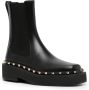 Valentino Garavani Rockstud M-Way Beatle leather boots Black - Thumbnail 2