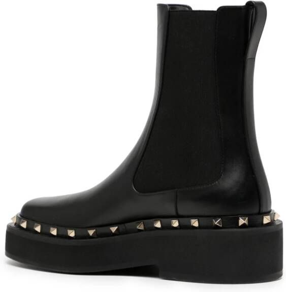 Valentino Garavani Rockstud M-Way Beatle leather boots Black