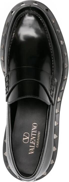 Valentino Garavani Rockstud M-way leather loafers Black