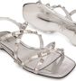 Valentino Garavani Rockstud mirrored leather sandals Silver - Thumbnail 5