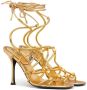 Valentino Garavani Rockstud Net lace-up sandals Gold - Thumbnail 2