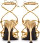 Valentino Garavani Rockstud Net lace-up sandals Gold - Thumbnail 3