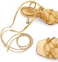 Valentino Garavani Rockstud Net lace-up sandals Gold - Thumbnail 5
