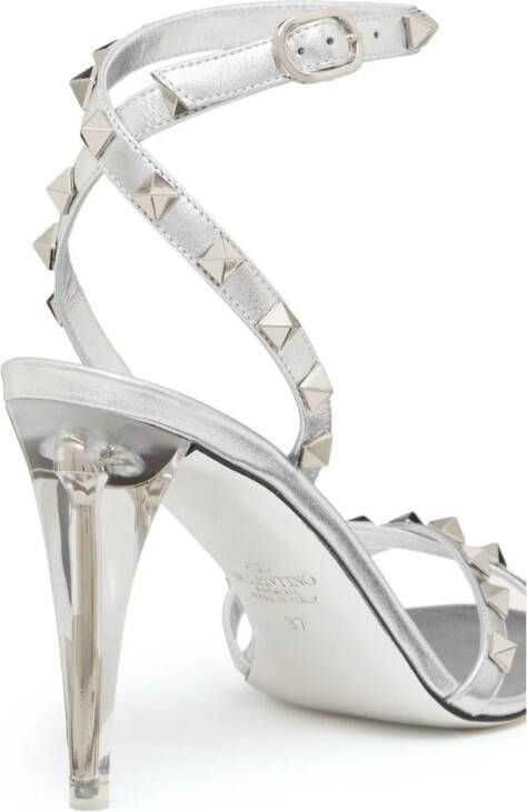 Valentino Garavani Rockstud open-toe sandals Silver