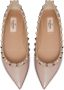 Valentino Garavani Rockstud patent leather ballerina shoes Pink - Thumbnail 4