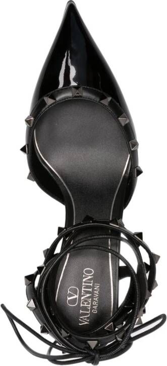 Valentino Garavani Rockstud patent-leather pumps Black