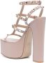 Valentino Garavani Rockstud platform sandals Pink - Thumbnail 3