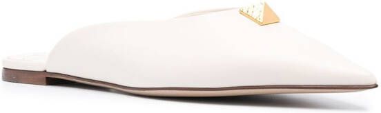Valentino Garavani Rockstud pointed-toe mules Neutrals