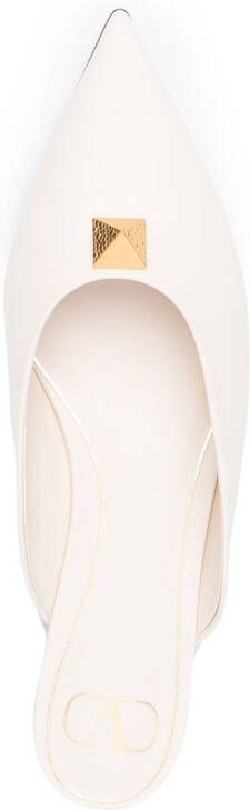 Valentino Garavani Rockstud pointed-toe mules Neutrals