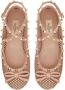 Valentino Garavani Rockstud rhinestone-embellished ballerina shoes Neutrals - Thumbnail 4