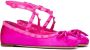 Valentino Garavani Rockstud satin ballerina shoes Pink - Thumbnail 2