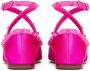 Valentino Garavani Rockstud satin ballerina shoes Pink - Thumbnail 3