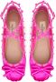 Valentino Garavani Rockstud satin ballerina shoes Pink - Thumbnail 4