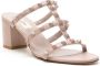 Valentino Garavani Rockstud strappy block-heel sandals Pink - Thumbnail 2
