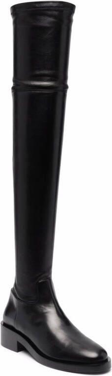 Valentino Garavani Rockstud thigh-high boots Black