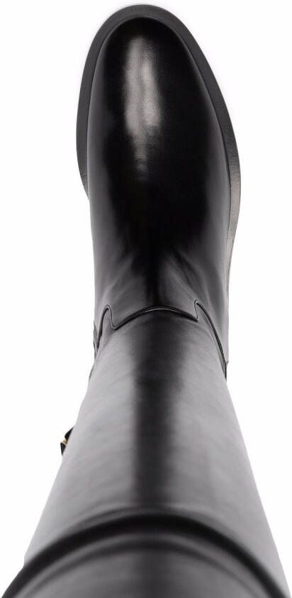 Valentino Garavani Rockstud thigh-high boots Black