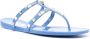 Valentino Garavani Rockstud thong flat sandals Blue - Thumbnail 2