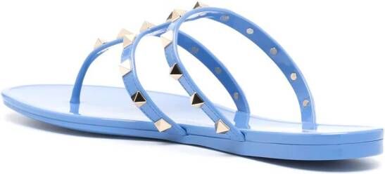 Valentino Garavani Rockstud thong flat sandals Blue