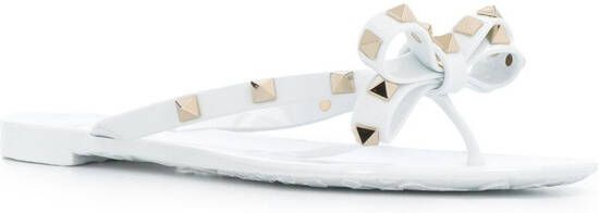 Valentino Garavani Rockstud thong sandals White