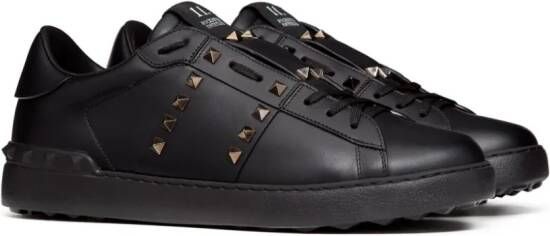 Valentino Garavani Rockstud Untitled leather sneakers Black