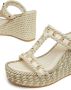 Valentino Garavani Rockstud Torchon 90mm wedge sandals Neutrals - Thumbnail 5