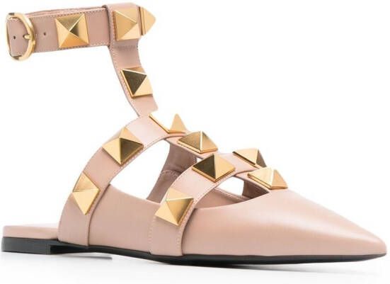 Valentino Garavani Roman Stud ballerina shoes Neutrals