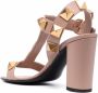 Valentino Garavani Roman Stud 90mm leather sandals Pink - Thumbnail 3