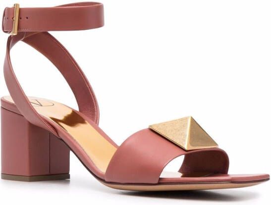 Valentino Garavani Roman Stud block-heel sandals Pink