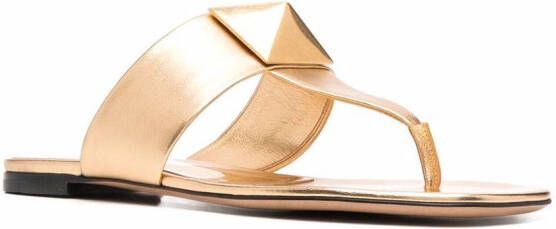 Valentino Garavani Roman Stud flat sandals Gold