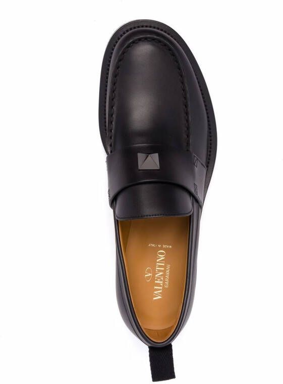 Valentino Garavani Roman Stud leather loafers Black