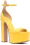 Valentino Garavani Tan-Go 155mm patent-leather sandals Yellow - Thumbnail 2