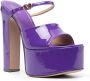 Valentino Garavani Tan-Go 170mm leather platform mules Purple - Thumbnail 2