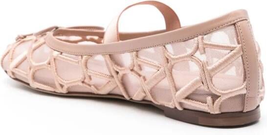Valentino Garavani Toile Iconographe ballerina shoes Pink