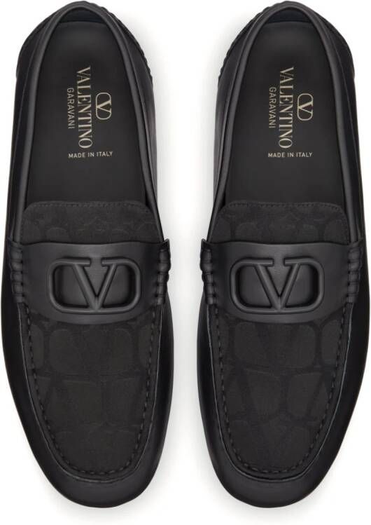Valentino Garavani Toile Iconographe VLogo Signature loafers Black