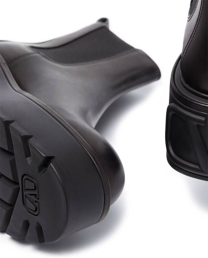 Valentino Garavani Uniqueform leather 85mm ankle boots Black
