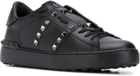 Valentino Garavani Untitled Rockstud leather sneakers Black