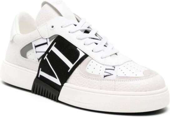 Valentino Garavani VL7N logo-tape leather sneakers White