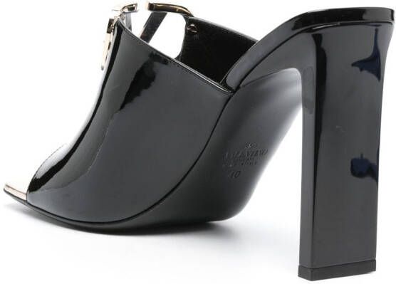 Valentino Garavani 100mm VLogo sandals Black