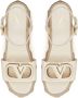 Valentino Garavani VLogo 110mm cut-out leather sandals White - Thumbnail 4