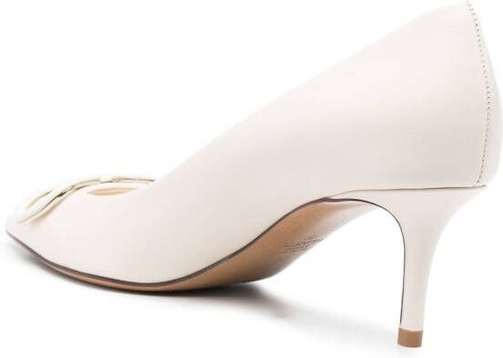 Valentino Garavani VLogo 75mm leather pumps White