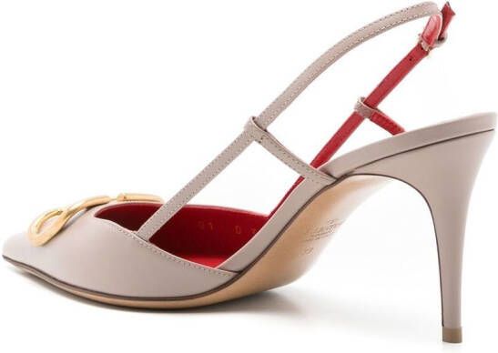 Valentino Garavani VLogo Signature 80mm slingback pumps Neutrals