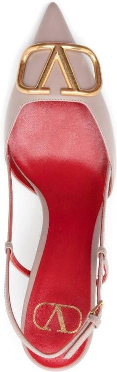 Valentino Garavani VLogo Signature 80mm slingback pumps Neutrals