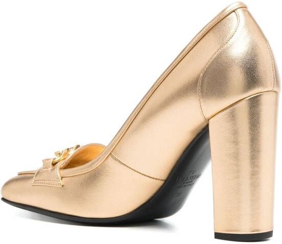 Valentino Garavani VLogo buckle pumps Gold